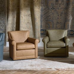Bassett Furniture - Jane chair in 7237 Austen Leather
