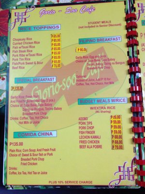 Menu photo 2 Gorio's Cafe Davao City, DAS