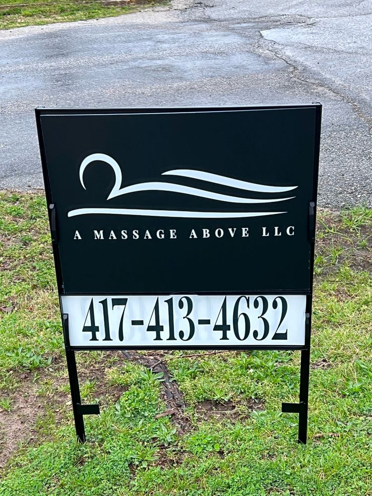 A Massage Above Logo