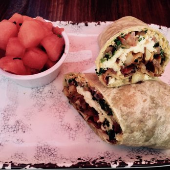 Red Maple - Breakfast burrito w lime mint watermelon - Cafes Near Me - Los Angeles, California Red Maple - Breakfast burrito w lime mint watermelon - Cafes Near Me - Los Angeles, California