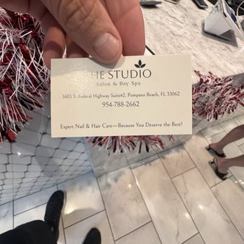 The Studio Salon & Day Spa - Business card - Hair Stylists Near Me - Pompano Beach, Florida The Studio Salon & Day Spa - Business card - Hair Stylists Near Me - Pompano Beach, Florida