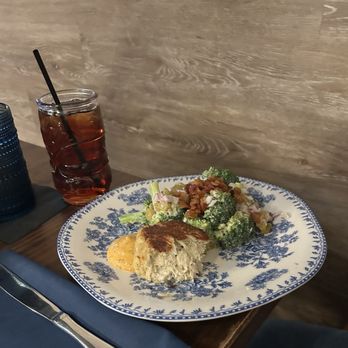 The Atlantic - Crab cake and Chilled Broccoli Salad - Seafood Near Me - Virginia Beach, Virginia The Atlantic - Crab cake and Chilled Broccoli Salad - Seafood Near Me - Virginia Beach, Virginia