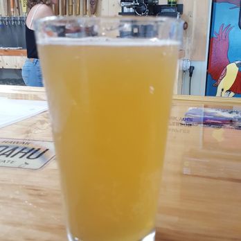 Makai Brewing Company - Rain IPA. 6.3% ABV and six bucks a pint. New England style. - Breweries Near Me - Ocean Isle Beach, North Carolina