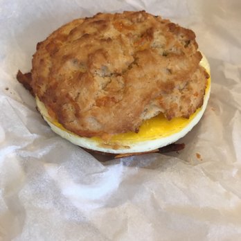 Norma's Corner Shoppe - New Yorker with spicy bacon on a scallion cheddar biscuit. - Coffee & Tea Near Me - Ridgewood, New York Norma's Corner Shoppe - New Yorker with spicy bacon on a scallion cheddar biscuit. - Coffee & Tea Near Me - Ridgewood, New York