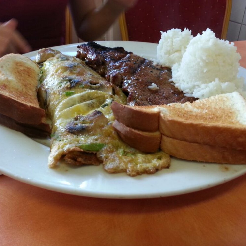 Ray's Café - 4 Egg Mushroom Omelette with Steak $13.45 - American Near Me - Honolulu, Hawaii Ray's Café - 4 Egg Mushroom Omelette with Steak $13.45 - American Near Me - Honolulu, Hawaii