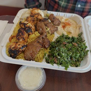Tigris Mediterranean Grille - Boneless chicken and beef Kabob Plate - Mediterranean Near Me - San Diego, California