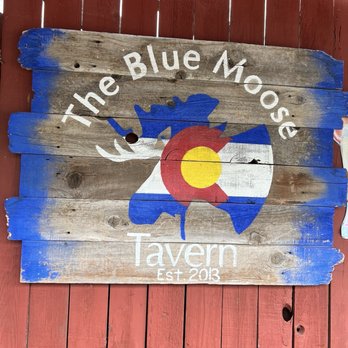 The Blue Moose Tavern - Bar signage - New American Near Me - Green Mountain Falls, Colorado