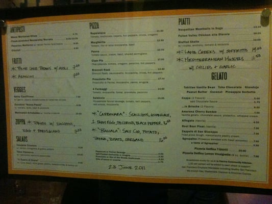 Menu photo 8 Delfina San Francisco, CA