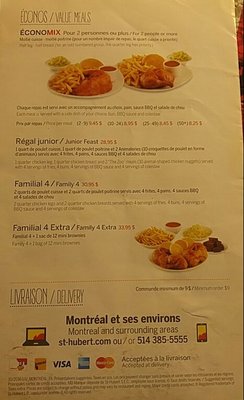 Menu photo 3 St-Hubert Montreal, QC