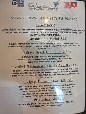 Menu photo 8 Harlowe's Lakeport, CA
