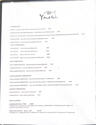 Menu photo 3 Yama Sushi Denville, NJ Menu photo 3 Yama Sushi Denville, NJ