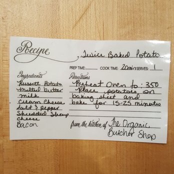 The Organic Butcher Shop - a recipe card - Butcher Near Me - Dunn, North Carolina The Organic Butcher Shop - a recipe card - Butcher Near Me - Dunn, North Carolina