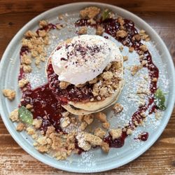 Brew & Bake - Raspberry and vanilla pancakes
