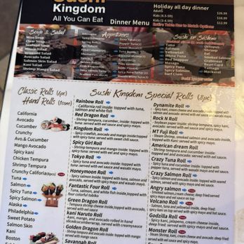 Sushi Kingdom - Dinner menu - Sushi Bars Near Me - Savannah, Georgia Sushi Kingdom - Dinner menu - Sushi Bars Near Me - Savannah, Georgia
