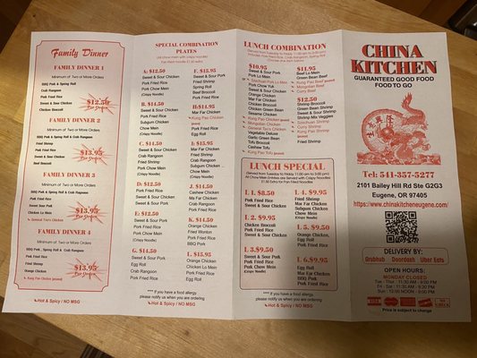 Menu photo 2 China Kitchen Eugene, OR
