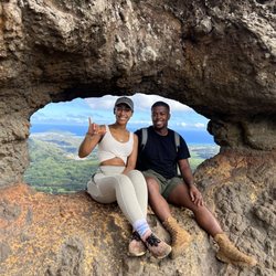 Pali Puka - My brother and I chilling in the puka! #hikingbuddy