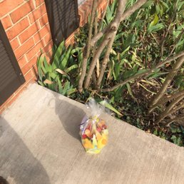 Delivery was just left outside on the front walkway because nobody was home.