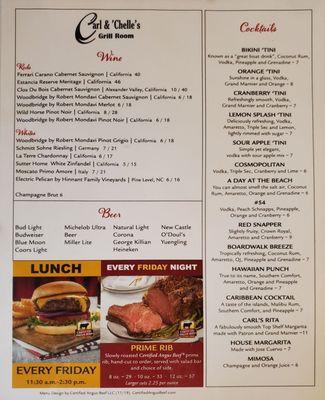 Menu photo 1 Carl & 'Chelle's Grill Room Goldsboro, NC Menu photo 1 Carl & 'Chelle's Grill Room Goldsboro, NC