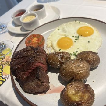 Baltaire Restaurant - Prime filet with eggs - Steakhouses Near Me - Los Angeles, California