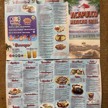 Acapulco Mexican Grille - Menu - Mexican Near Me - Tallassee, Alabama
