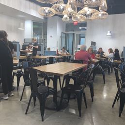 The seating area of Luna. There's also outside seating.
