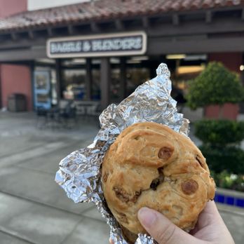 Bagels & Blenderz - Peanut Butter Bagel with Peanut Butter Cream Cheese - Juice Bars & Smoothies Near Me - Bakersfield, California Bagels & Blenderz - Peanut Butter Bagel with Peanut Butter Cream Cheese - Juice Bars & Smoothies Near Me - Bakersfield, California