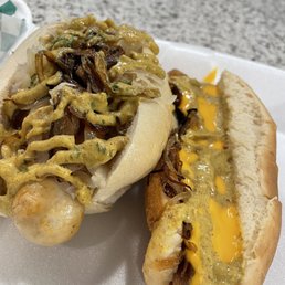 Bratwurst roll & hotdog with cheese Bratwurst roll & hotdog with cheese