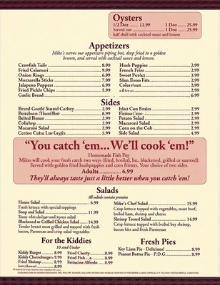 Menu photo 2 Mikee's Seafood Gulf Shores, AL