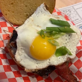 Ruby’s Pizzaria And Grill - Burger with egg, has brown and bacon. I believe it was called the sunrise burger - Bars Near Me - Logan, Utah Ruby’s Pizzaria And Grill - Burger with egg, has brown and bacon. I believe it was called the sunrise burger - Bars Near Me - Logan, Utah