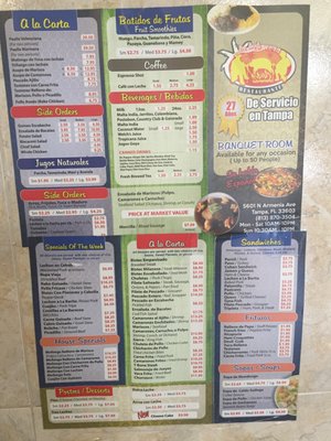 Menu photo 2 La Lechonera Tampa, FL Menu photo 2 La Lechonera Tampa, FL