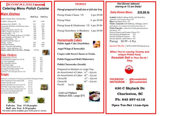 Menu photo 3 Kowalski Deli Charleston, SC