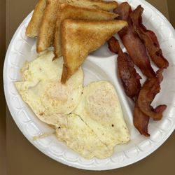 Eggs, toast, & bacon