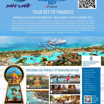 Parks & Ports - Carnival's Celebration Key - Travel Agents Near Me Parks & Ports - Carnival's Celebration Key - Travel Agents Near Me