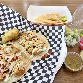 La Baja Cevicheria - Ensenada Style Shrimp Taco Fish Ensenada Style Taco Salsa bar treats - Seafood Near Me - Orange, California La Baja Cevicheria - Ensenada Style Shrimp Taco Fish Ensenada Style Taco Salsa bar treats - Seafood Near Me - Orange, California