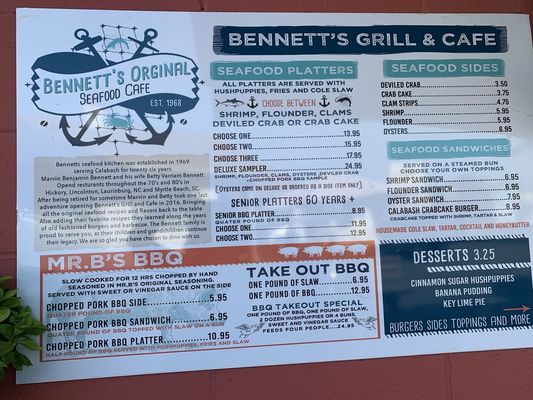 Menu photo 5 Bennett's Grill and Cafe Calabash, NC