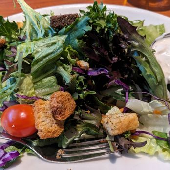 Black Angus Steakhouse - Side salad.  Good blue cheese dressing - Steakhouses Near Me - Bakersfield, California