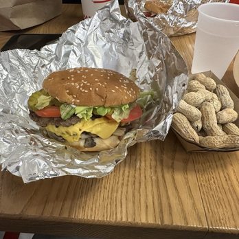 Five Guys - Cheeseburger and peanuts - Burgers Near Me - North Bethesda, Maryland