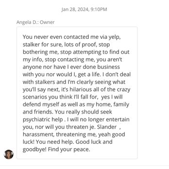 Angelz Tanz - Additional accusations etc from business owner in my Yelp inbox. - Spray Tanning Near Me Angelz Tanz - Additional accusations etc from business owner in my Yelp inbox. - Spray Tanning Near Me