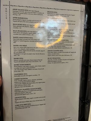 Menu photo 1 Banbu Sushi Bar & Grill La Mesa, CA