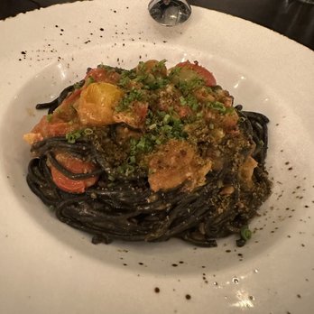 Amiga Amore - Lobster black ink linguini - Italian Near Me - Los Angeles, California Amiga Amore - Lobster black ink linguini - Italian Near Me - Los Angeles, California