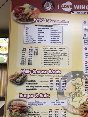 Menu photo 2 I Love Wings Lawrenceville, GA