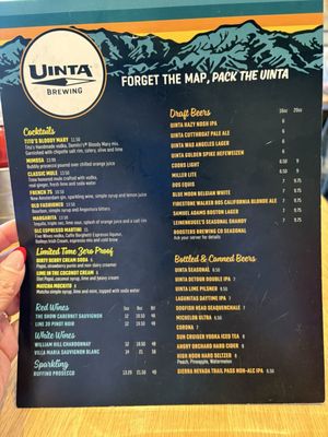 Menu photo 2 Uinta Brewing Salt Lake City, UT Menu photo 2 Uinta Brewing Salt Lake City, UT