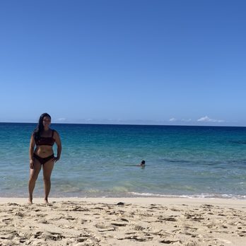 Laaloa Beach - Pretty wife walking - Beaches Near Me - Kailua-Kona, Hawaii