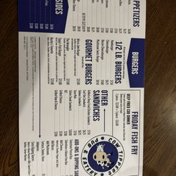 Cow Tippers Pub & Eatery - Menu