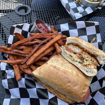 Nola Jane Restaurant & Bar - Catfish Poboy with side of Sweet Fries - Cajun/Creole Near Me - Denver, Colorado Nola Jane Restaurant & Bar - Catfish Poboy with side of Sweet Fries - Cajun/Creole Near Me - Denver, Colorado