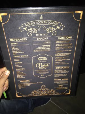 Menu photo 1 Mosaik Hookah Lounge Downey, CA