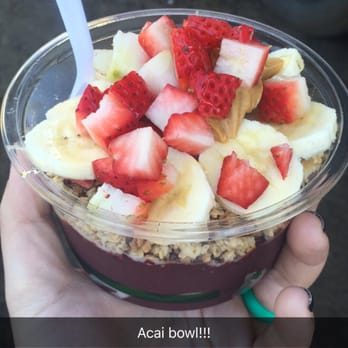 Crispy Grindz - Acai bowl with peanut butter and strawberries added - Food Trucks Near Me - Haleiwa, Hawaii Crispy Grindz - Acai bowl with peanut butter and strawberries added - Food Trucks Near Me - Haleiwa, Hawaii