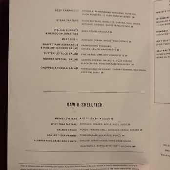 Nusr-Et Steakhouse - Menu - Steakhouses Near Me - Miami, Florida Nusr-Et Steakhouse - Menu - Steakhouses Near Me - Miami, Florida