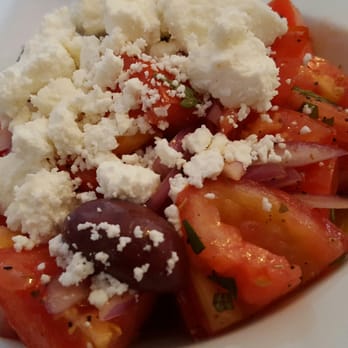 Yiasou Estiatorio - Tomato salad with feta cheese - scrumptious! !! - Greek Near Me - Brooklyn, New York Yiasou Estiatorio - Tomato salad with feta cheese - scrumptious! !! - Greek Near Me - Brooklyn, New York
