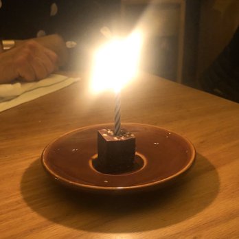 Avec - Chicago - Cute little dessert they brought for my daughter's birthday - Mediterranean Near Me - Chicago, Illinois Avec - Chicago - Cute little dessert they brought for my daughter's birthday - Mediterranean Near Me - Chicago, Illinois